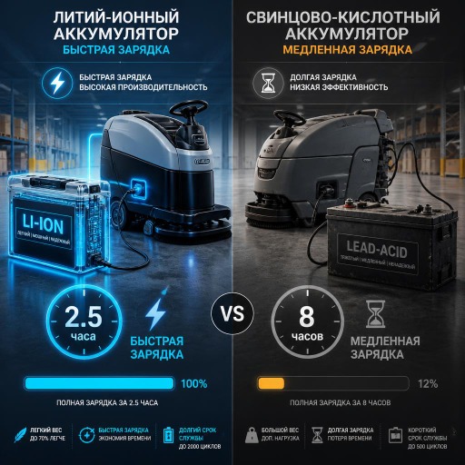 аккумуляторные батареи для поломоечных машин